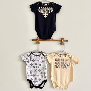 NFL New Orleans Saints Bodysuits 3-6 Months